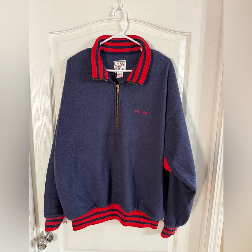 Cutter & Buck Made In USA Quarter Zip Pullover Sz XL